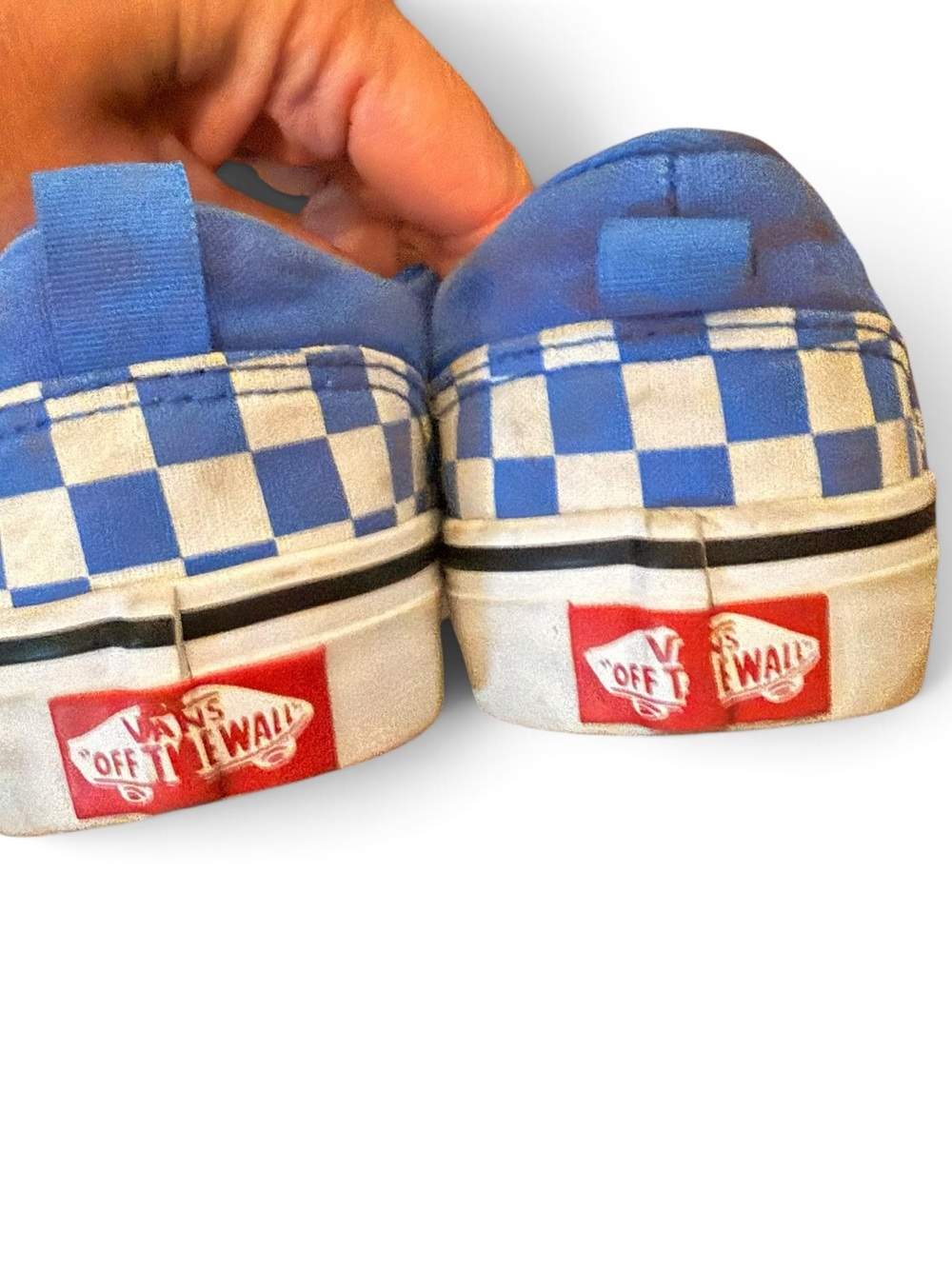 Vans Kids Sneakers Classic Slip-On Checkerboard Sneakers - Blue/White - Picture 2 of 4
